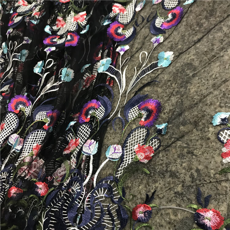 Embroidered Fabric Double Edge Kids Polyester for Women's Wear Wholesa 4